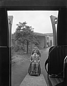 Paraplegic bus, Pontefract, West Yorkshire, 1960