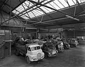 Line up of lorries, 1961