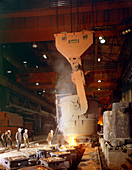 Teeming steel ingots, 1964