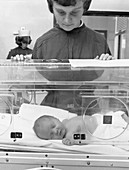 Special care unit for premature babies, 1969
