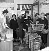 Opening of Brough's supermarket, South Yorkshire, 1963