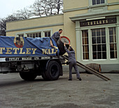 Draymen from Tetley & Walker, Leeds, West Yorkshire, 1969