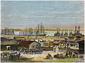 Mississippi River, New Orleans, Louisiana, USA, c1880