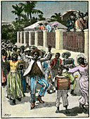 Slavery emancipation festival in Barbados, c1880