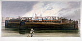 The Tower of London after the fire on 30 October 1841