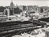 The Barbican area of the City of London, World War II, 1942