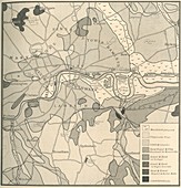 Geological Map of the Site of London, 1908