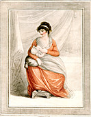 Woman breastfeeding', c1780-1820