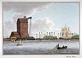 Brunswick Dock, Blackwall, London, 1801
