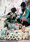 Spice seller, Royal Palace, Tehran, c1890