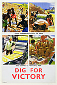 Dig for Victory', propaganda poster, c1940