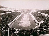 View of the first modern Olympic Games in Athens, 1896