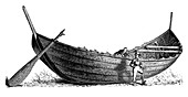Boat for fourteen pairs of oars, found at Nydam, Jutland