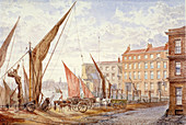 Maidstone Wharf, Queenhithe, City of London, 1865
