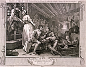 Plate IX of Industry and Idleness, 1747