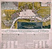 Map of London, 1666