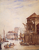 Billingsgate Wharf, London, 1820