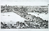 London Bridge (old), London, c1830