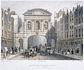 Temple Bar, London, 1854