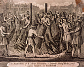 Depiction of the protestant martyrs, London, c1750