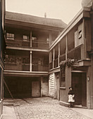 Courtyard at the Old Bell Inn, Holborn, London, 1884