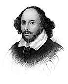 William Shakespeare, English poet and playwright, (c1850)