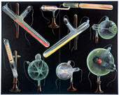 Various substances fluorescing in vacuum tubes, 1903
