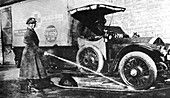 Volunteer woman ambulance driver, Cambridge, World War I