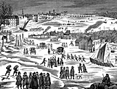 Frost Fair on the Thames at London, 1683