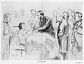 Joseph Lister, English surgeon, on his ward round