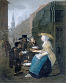 The Curds and Whey Seller, Cheapside', c1730