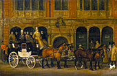 James Selby's Brighton Coach, Piccadilly, c1888.