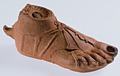 Lamp in the form of a human foot, Roman, mid-2nd century