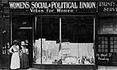 The WSPU shop at No 39 West St, Reading, Berkshire, 1910
