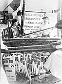 Preparing banners for Women's Sunday, London, 21 June 1908
