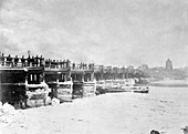 Frozen Thames from Old Putney Bridge, London, c1881