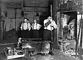 Workers at Whitefriars Glassworks, City of London