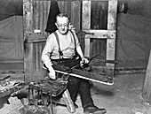 Worker at Whitefriars Glassworks, City of London