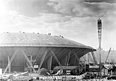 Construction of Dome of Discovery, Festival of Britain, 1951