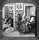 Victorian family scene, 19th century