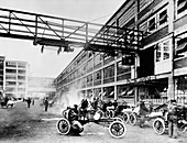 The exterior of the Model T factory, 1914