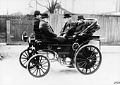 Gottlieb Daimler in an 1891 Canstatt Daimler, 1891