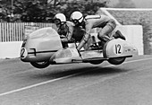 Sidecar TT race, Isle of Man, 1970