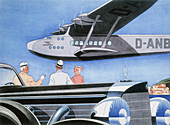 Poster advertising Mercedes-Benz cars, 1939