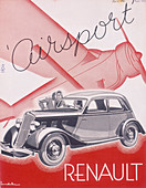 Poster advertising Renault cars, 1934
