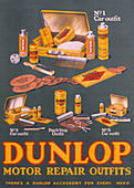 Poster advertising Dunlop products