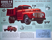 Poster advertising a Ford Truck series F-6, 1947