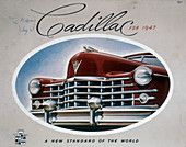 Poster advertising a Cadillac, 1947
