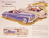 Poster advertising the Peugeot 203, 1952