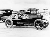 Jimmy Murphy in Duesenberg racing car, c1920